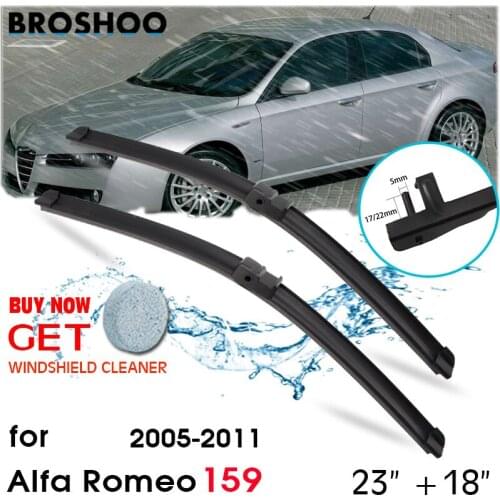 Car Wiper Blade Front Window Windscreen Windshield Wipers Blades Side Pin Auto Accessories For Alfa Romeo 159 23"+18" 2005-2011