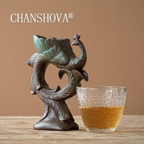 CHANSHOVA Creativity Chinese retro style ceramic tea ifilters accessories tea strainer filter tea cup 2-piece set Ornaments H589