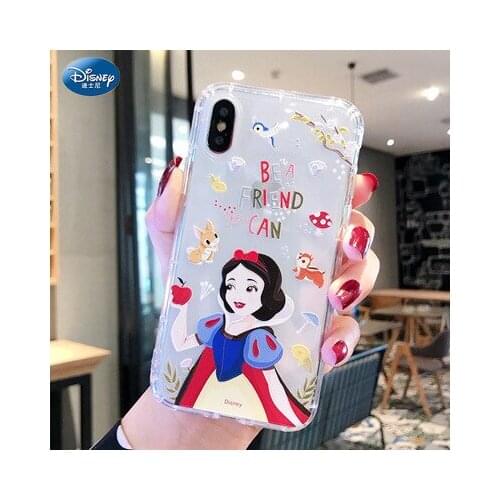 Mermaid Princess Snow White Silicone Case for IPhone 11 12Pro Xs Max iPhone SE 2020 7 8 Plus Official Liquid Silicon Full Cover
