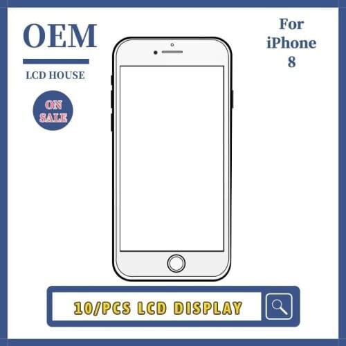 10pcs/Lot OEM LCD Display For iPhone 8 8G Screen Touch Digitizer Replacement Assembly Black White Full Compatibler LCD Screen