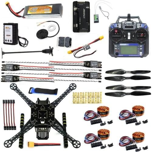 DIY FPV Drone S600 4 axle Quadcopter APM 2.8 Flight Control GPS 7M 40A ESC 700kv Motor 4400MAH Battery W/ FS-I6 TX RX