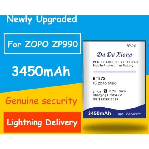 Hot Selling 3450mAh BT97S/ BT97T Battery for ZOPO 990 ZP990 ZOPO C7 2X 990