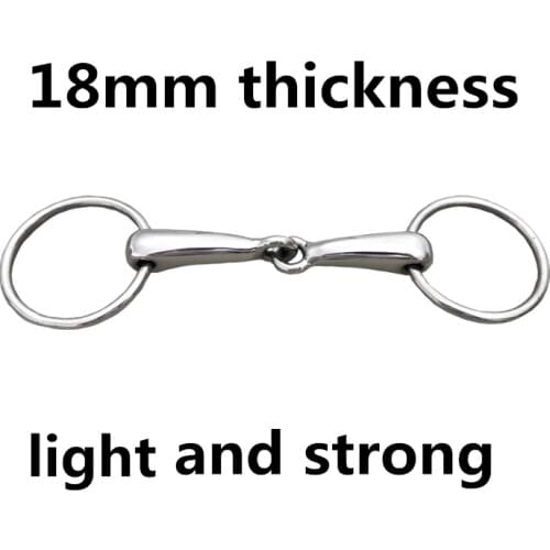 Stainless Steel Ring Snaffle Bit Horse Hollow Mouthpiece 12cm Product Horse Equipement