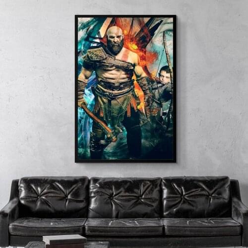 Kratos 2021 God Of War Art Video Games Canvas Poster Home Wall Painting Decoration (No Frame)