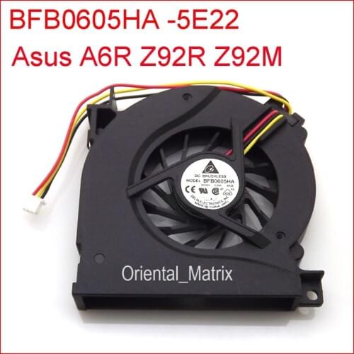 Original New BFB0605HA-5E22 DC5V 0.29A Cooler Fan For Asus A6R Z92R Z92M Laptop CPU Cooling Fan
