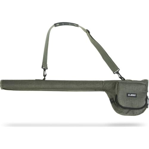 LEO Professional Double Layer Canvas Fishing Bag for Fly Fishing Rod and Reel Combo Set 82cm Fly Fishing Rod Reel Shoulder Bag