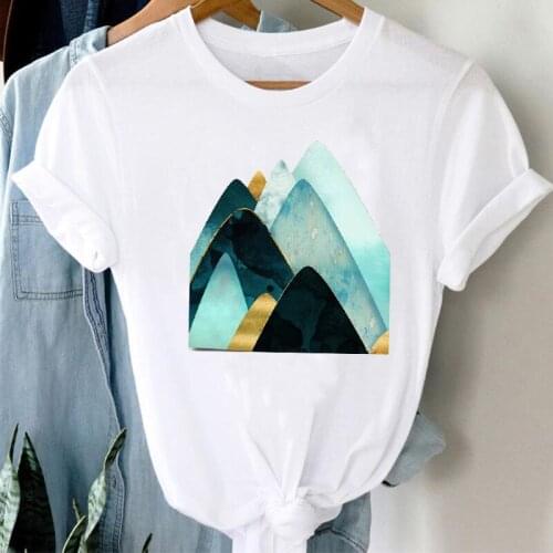Summer Womens T-shirts Fashion Tshirt Geometry Graphic t shirt Tops Female Short Sleeve Tee Shirt Femme Plus Size 3XL
