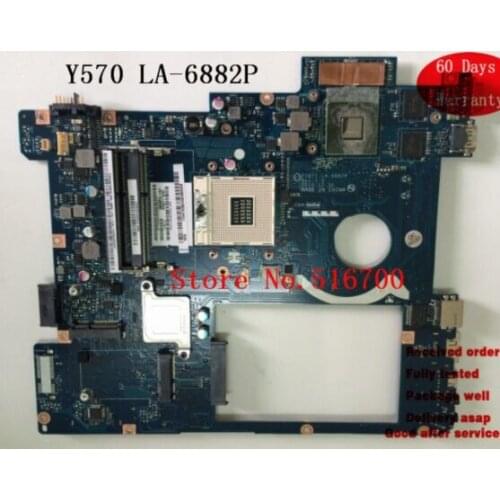 Carte Mere For Lenovo Y570 Laptop motherboard PIQY1 LA-6882P DDR3 HM65 Tested OK