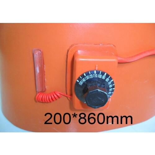 New 20L 200*860mm 220V 1000W Silicon Rubber Band Metal Oil Drum Heater, 200mm Width 860mm Length