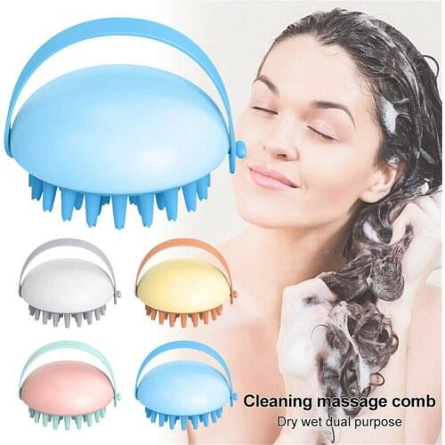 Silicone Head Body Scalp Massage Brush Silicone Shampoo Brush Hair Washing Comb Shower Brush Bath SPA Massage Brush