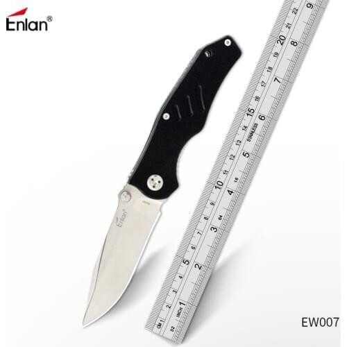 ENLAN 58Hrc 440c Folding Knife Rescue knives Survival Tool Outdoor G10 Handle Camping Tactical knife CS GO Dropshipping