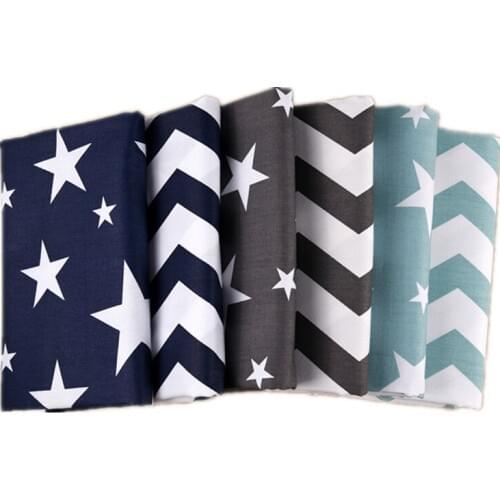 Tilde pentagram fabric shabby chic cotton telas the cloth for kids toys dresses ceiling decoration geometry half meter 50*160cm