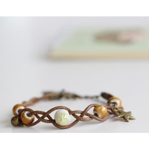 Fashion Return To The Ancients Handmade Ceramic Beads Charm Gift Womens Bracelet Fashion Jewelry Free Shipping #1729