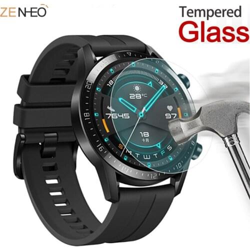 1/3PCS Tempered Glass Film For Huawei Watch GT 46mm GT2 46mm Screen Protectors 9H Protective Glass Film 2.5D Anti Scratch Films