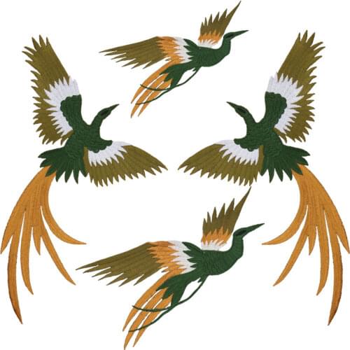 1 Piece Cute Fashion Bird Phoenix Embroidery Flower Sticky Cloth Paste Clothing Patch Hole DIY Accessories Iron on Bird Patch