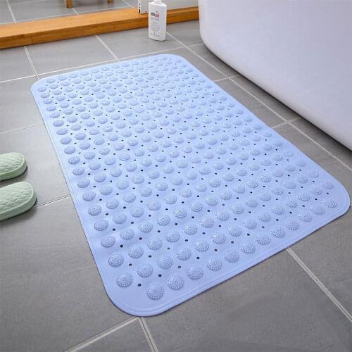 1Pcs Self-Priming Silicone Bathroom Mats PVC Rectangle Bath Artifact Foot Massage Cushion Sole Non-slip Shower Room Carpet