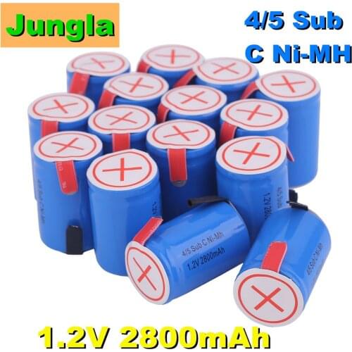 2020 4/5SC SC Sub C li-ion Li-Po Lithium Battery high-discharge 1.2V 2800mAh Rechargeable Ni-MH Batteries With Welding Tabs