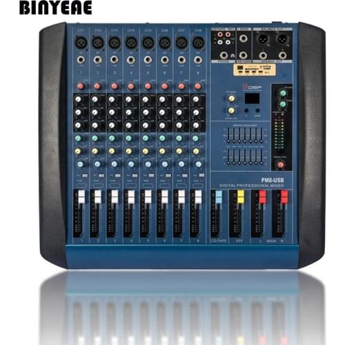 8 Channel DJ Mixer PM8 Power Audio Amplifier Mezcladora De DJ 700 W RMS