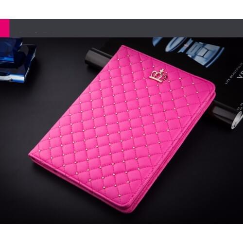 9.7'' Luxury PU Tablet Coque For iPad Air 2 Air 1 Case Flip Crown Luxury Stand Protective Cover for iPad Air 1 Air 2 Case Stand