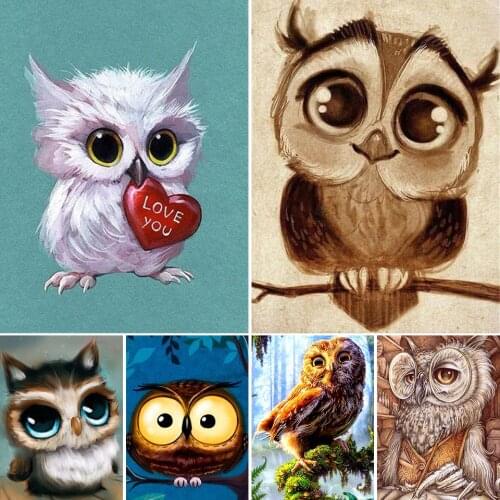 Diamond Painting Owl Cross Stitch 5D DIY Full Drill Square Embroidery Mosaic Cartoon Art Picture Of Rhinestones Home Decor Gift