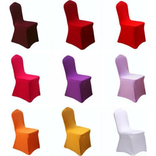 12 Colours Dining Chair Covers Spandex Slip Cover Stretch Modern Wedding Banquet Chair Cover Party Seat Kitchen Covers Outdoor