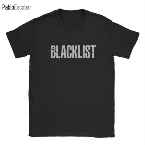 Men Good Tv Series The Blacklist T Shirt Reddington Raymond Red Hat Fandom Crime Cotton Short Sleeve Tees 4XL 5XL T-Shirts