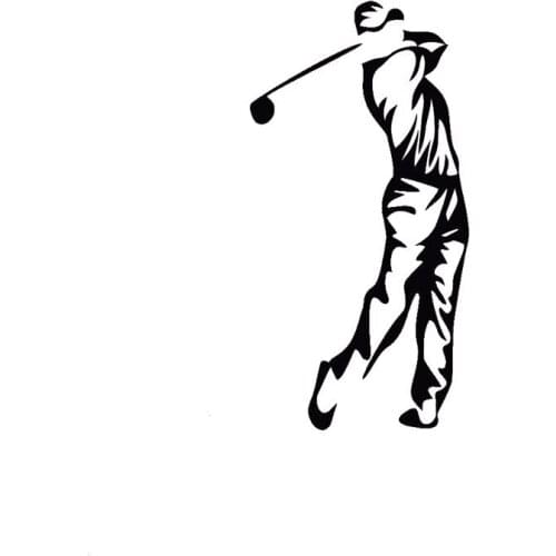 Interesting Golf Silhouette of Car Stickers Cartoon Reflective Vinyl Car Decorative Accessories Apply To Car Window Laptop