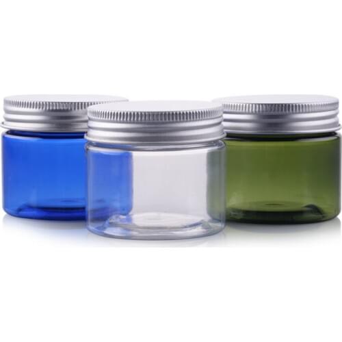 20 x 50g Colorful Cream Jar, 50cc PET Jar, Cream Bottle With Aluminum Lids, Different Size With The Previous Jar