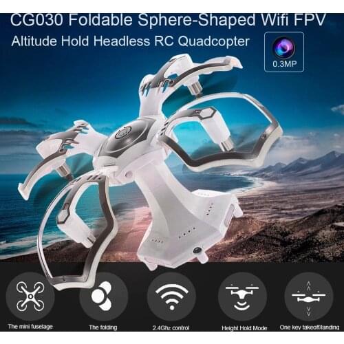 Egg Shaped Mini Drone CG030 Foldable with 0.3MP Camera Wifi FPV 6 Axis Gyro Altitude Hold Headless Quadcopter