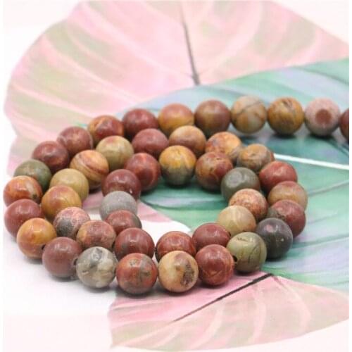 Fashion Natural Stone Beads Picasso Round Beads 4/6/8/10/12mm DIY Necklace Bracelet Jewelry Making Free Shipping 15inch Y516