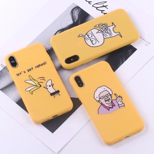 Memes Cartoon Finger Funny Banana Soft Silicone Candy Phone Case Capa Fundas Coque For iPhone 12 11 8 8Plus X XS Max 7 7Plus XR