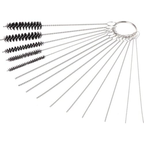 New Carburetor Carbon Dirt Jet Remove 10 Cleaning Needles + 5 Brushes Tool Kit Ju30 21 Dropshipping