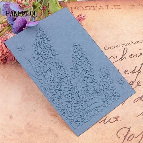 PANFELOU Clover flowers Embossing folders Plastic For Scrapbooking DIY Template Fondant Cake Photo Album Card Making