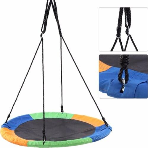 Hanging Swing 1M Outdoor Kids Playground Swing Set Saucer Rotate Tree Nest Swing Flying Rope Round Swing albercas grandes
