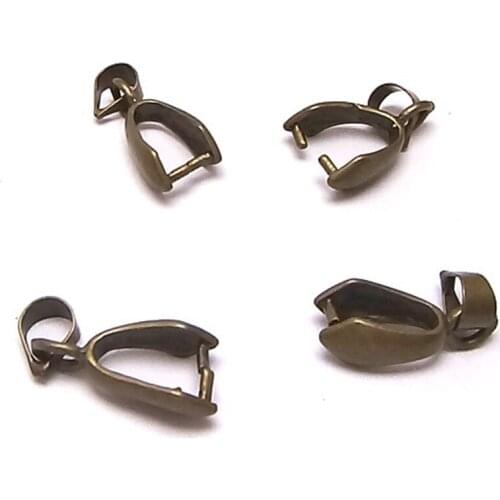 50pcs 14/16/20mm Length Melon Seeds Buckle Pendant Clasps Hook Bail Clip Jewelry Charm Pendant Connectors for DIY Jewelry Making