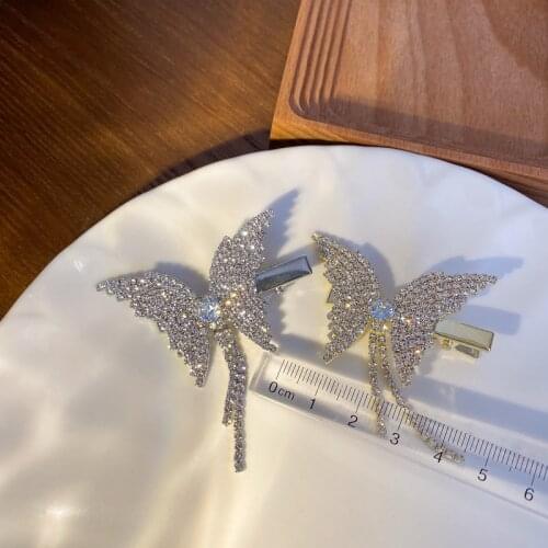 Butterfly hairpin Korean net red hairpin girl bangs clip delicate small clip back of head broken hair duckbill clip