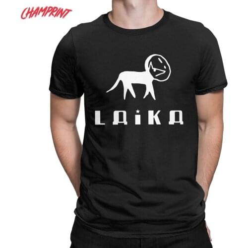 Awesome Laika Dog Cccp Soviet T-Shirt for Men Crewneck 100% Cotton T Shirt Short Sleeve Tee Shirt Plus Size Clothing