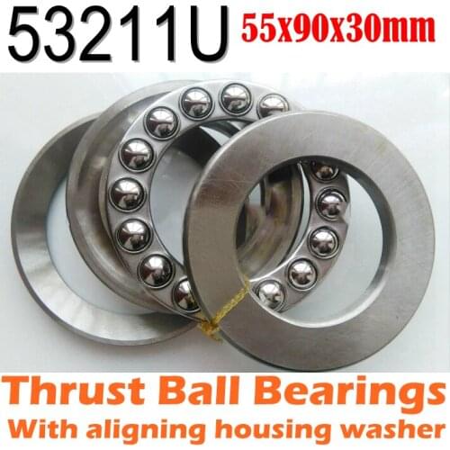 55x90x30 mm Thrust Ball Bearings 53211U Axial 53211M 18211 Plane With aligning housing washer 55*90*30 Free shipping Wholesale