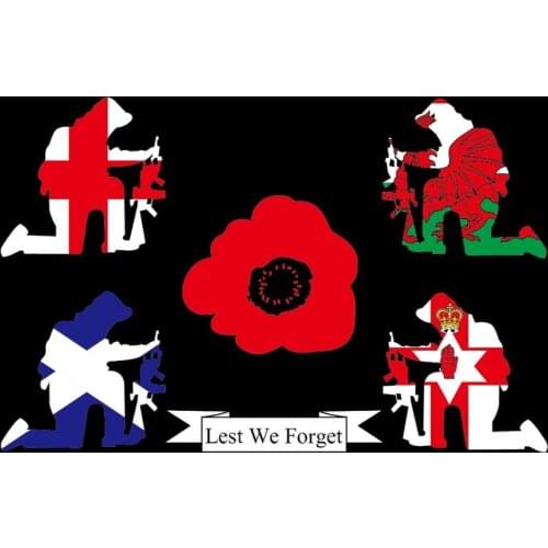 Britain Remembers flag 3x5ft fabric cool home decorate gift flag