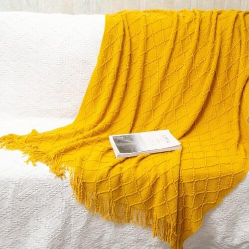 Knit sofa blanket cover blanket tail bed blanket Nordic blankets office air conditioning blanket knee blanket siesta blankets