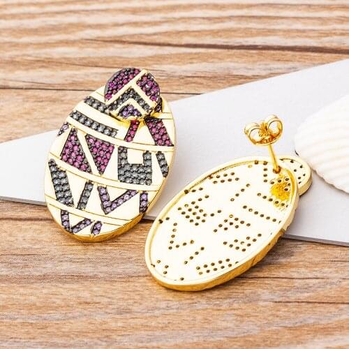 High Quality Trendy Drop Earring for Women Elegant Style Colorful Luxury Jewelry Engagement Party Female Noble Earrings Gift