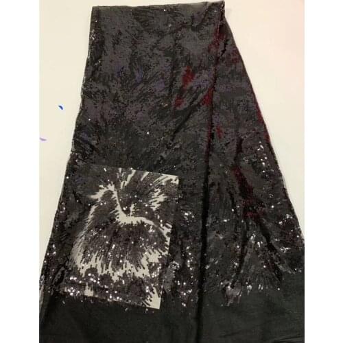 YG-863 Latest French Nigerian Sequins Net Lace,African Tulle Sequence Lace Fabric High Quality French Lace For Wedding Dress