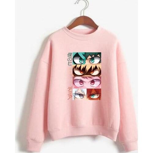 Boku No Hero Academia Eyes Hoodies Women Casual Sweatshirt Loose Tops
