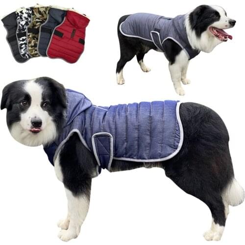 Winter Warm Pet Dog Clothes Dog Windproof Coat Thicken Pet Clothing For Dogs Costume Jumpsuit Hoodies Jacket Pet Supplies perros