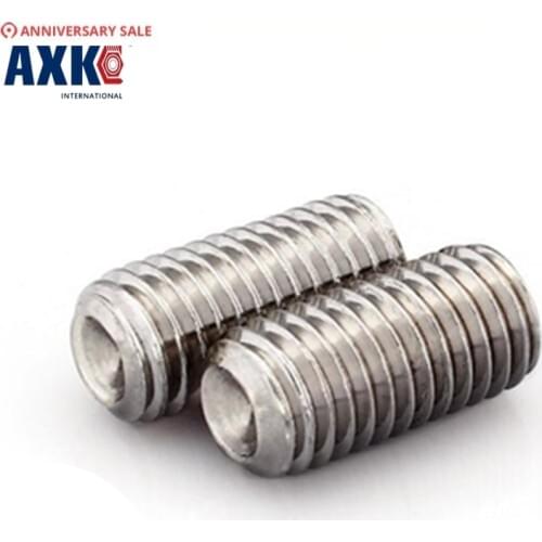 100pcs/lot M2*2/3/4/5/6/8/10 stainless steel 304 flat head set screws hex socket grub screws hardware fasteners