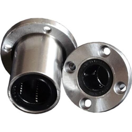 2PCS/lot 6mm/8mm/10mm/12mm/13mm/16mm/20mm/25mm LMF Series LMF8UU/LMF10 Round Flange Coupling Linear Motion Bearing For Rod shaft
