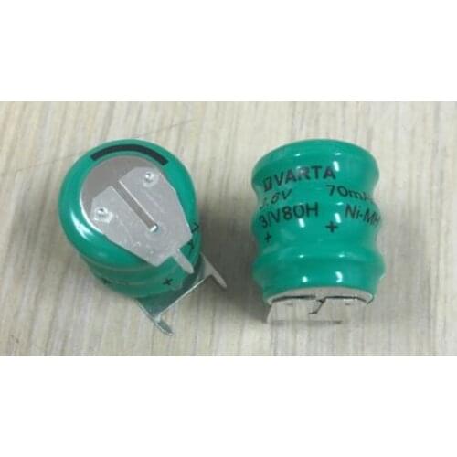 2PCS Authentic German 3/V80H 3.6V 70mah nickel-metal hydride rechargeable battery