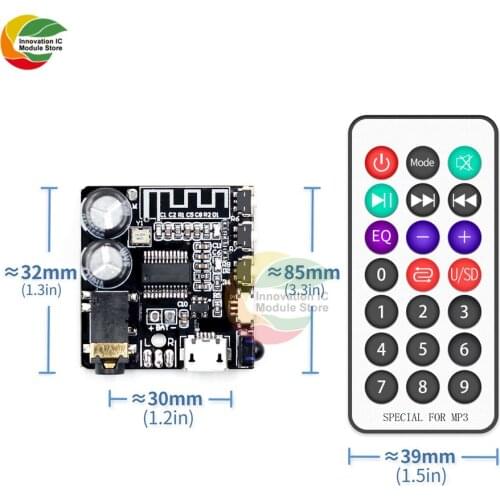 Ziqqucu VHM-314 V3.0 Bluetooth Audio Receiver board Bluetooth 5.0 mp3 lossless decoder board with EQ mode and IR control