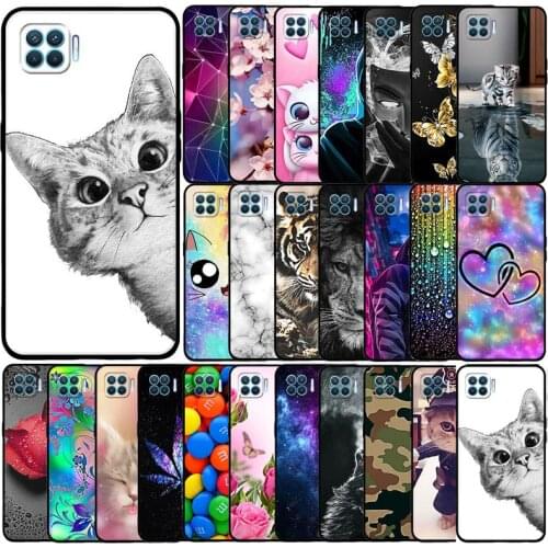 For for Oppo F17 pro F17pro Case Silicone Soft TPU Back Phone Cover for Oppo A93 4G Reno4 Lite F Case Fundas Coque Bumper Etui