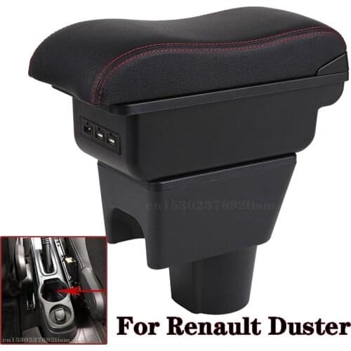 For Renault Duster Armrest box Universal Car Central Armrest Storage Box cup holder ashtray modification accessories